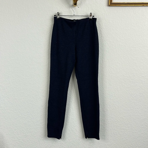 Theory Skinny Legging Double Knit Slit Hem Pants - Picture 2 of 10
